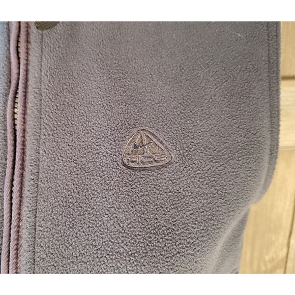 Vintage Nike ACG Therma-Fit Layer 2 Full Zip Fleece Vest Women's Size Small Navy - Picture 2 of 6
